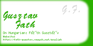 gusztav fath business card